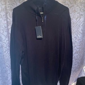 Black Quarter Zip Sweater